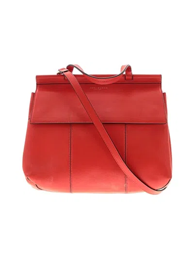 Pre-owned Tory Burch Leather Satchel In Red