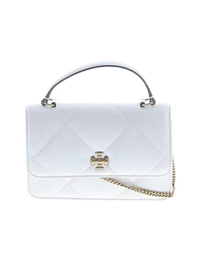 Pre-owned Tory Burch Leather Satchel In White