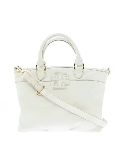 Pre-owned Tory Burch Leather Satchel In White