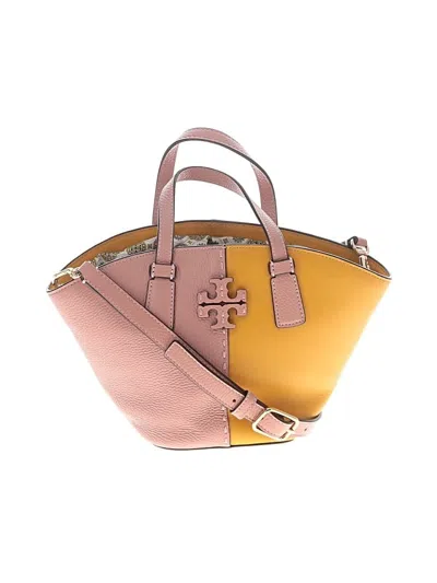 Pre-owned Tory Burch Leather Satchel In Yellow