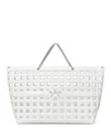 Tory Burch Leather Shopping Basket In White