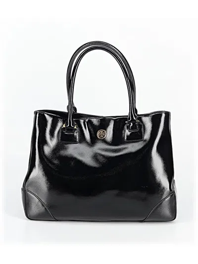 Pre-owned Tory Burch Leather Shoulder Bag In Black