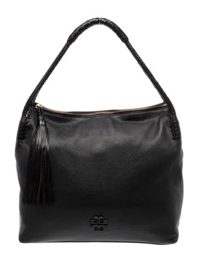 Pre-owned Tory Burch Leather Shoulder Bag In Black