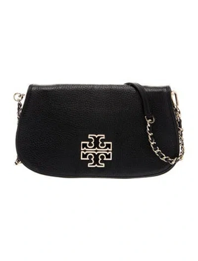 Pre-owned Tory Burch Leather Shoulder Bag In Black
