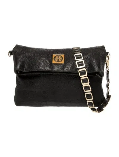 Pre-owned Tory Burch Leather Shoulder Bag In Black