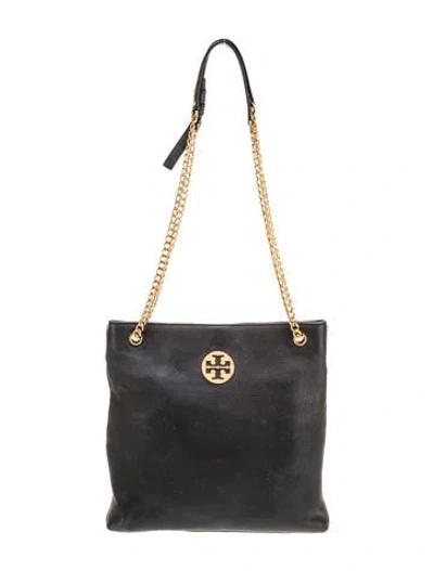 Pre-owned Tory Burch Leather Shoulder Bag In Black