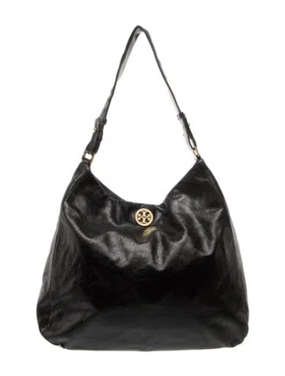 Pre-owned Tory Burch Leather Shoulder Bag In Black