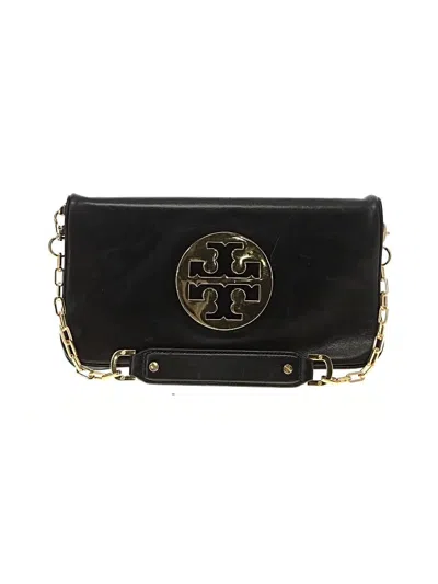 Pre-owned Tory Burch Leather Shoulder Bag In Black