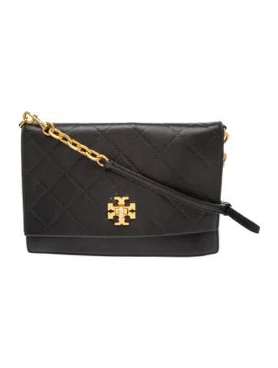 Pre-owned Tory Burch Leather Shoulder Bag In Black
