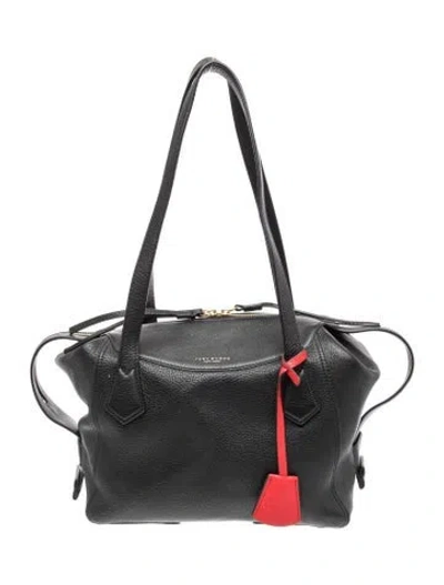 Pre-owned Tory Burch Leather Shoulder Bag In Black