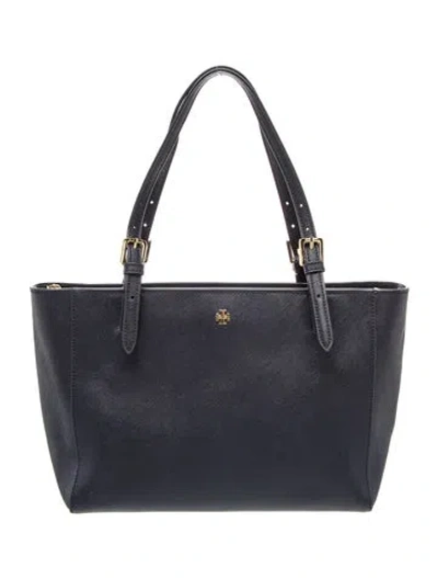 Pre-owned Tory Burch Leather Shoulder Bag In Black