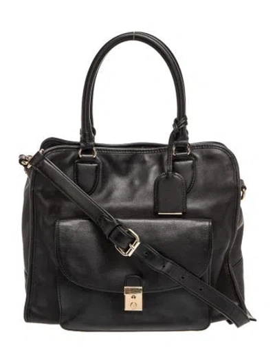Pre-owned Tory Burch Leather Shoulder Bag In Black