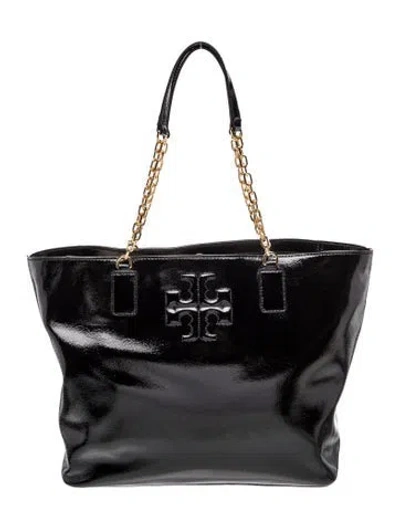 Pre-owned Tory Burch Leather Shoulder Bag In Black