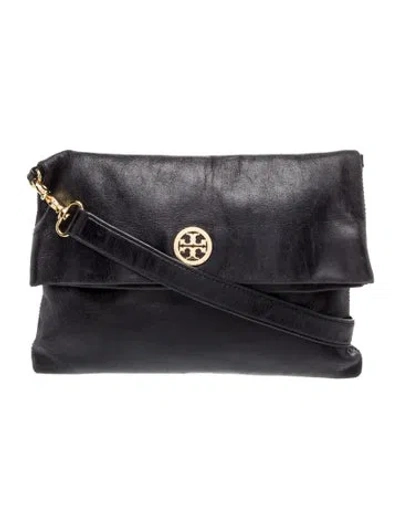 Pre-owned Tory Burch Leather Shoulder Bag In Black