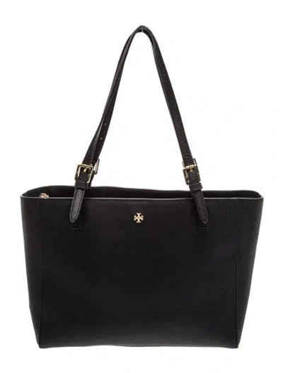 Pre-owned Tory Burch Leather Shoulder Bag In Black