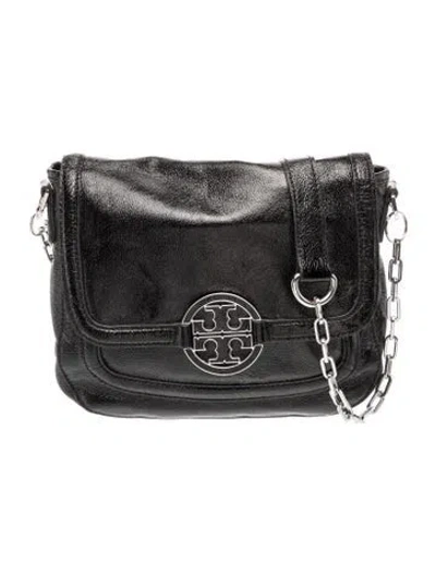 Pre-owned Tory Burch Leather Shoulder Bag In Black
