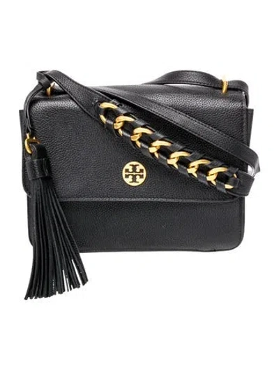 Pre-owned Tory Burch Leather Shoulder Bag In Black