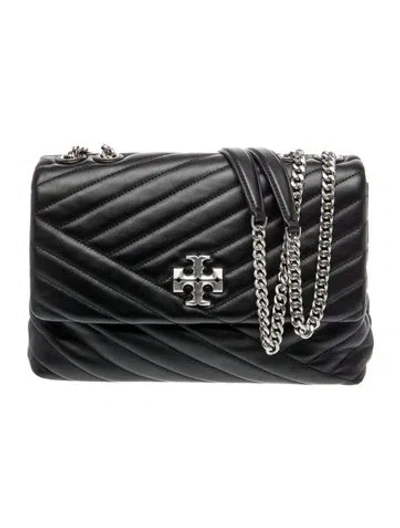Pre-owned Tory Burch Leather Shoulder Bag In Black