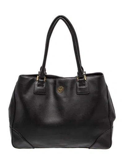 Pre-owned Tory Burch Leather Shoulder Bag In Black