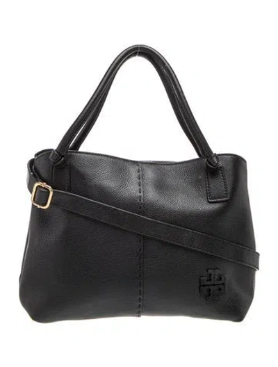 Pre-owned Tory Burch Leather Shoulder Bag In Black