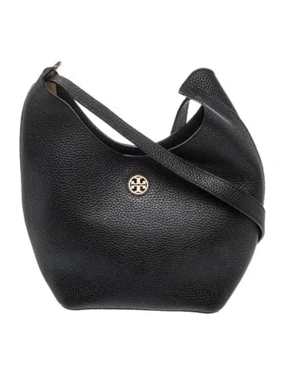 Pre-owned Tory Burch Leather Shoulder Bag In Black