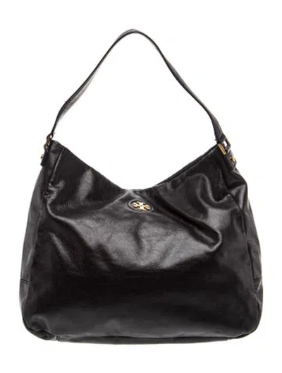 Pre-owned Tory Burch Leather Shoulder Bag In Black