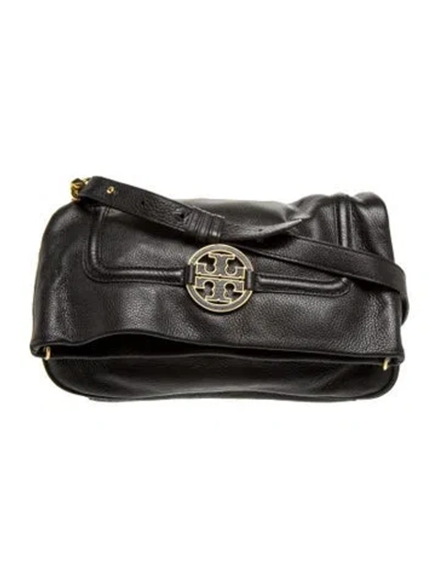 Pre-owned Tory Burch Leather Shoulder Bag In Black