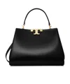 Tory Burch Eleanor Calf Leather Satchel Bag In Black