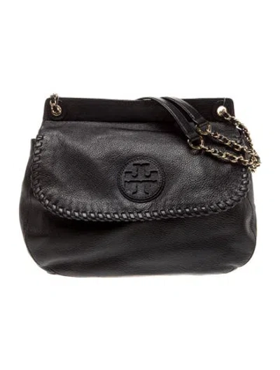 Pre-owned Tory Burch Leather Shoulder Bag In Blue