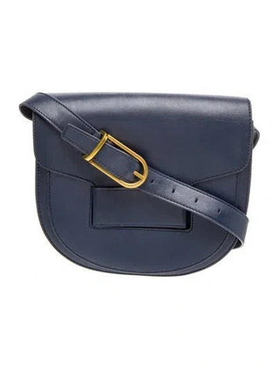 Pre-owned Tory Burch Leather Shoulder Bag In Blue