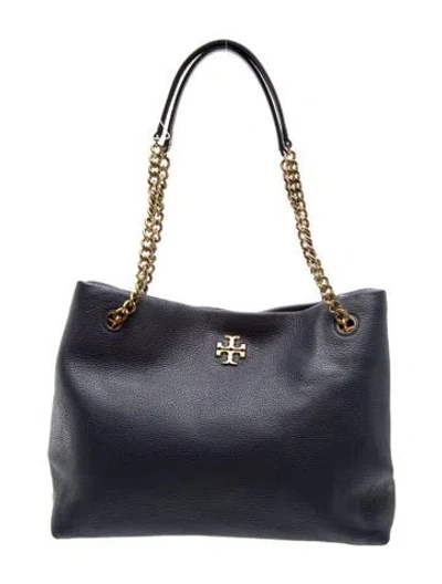 Pre-owned Tory Burch Leather Shoulder Bag In Blue