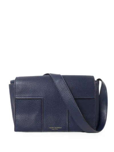 Pre-owned Tory Burch Leather Shoulder Bag In Blue