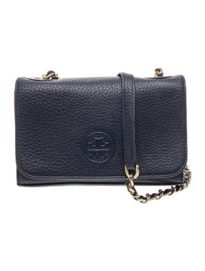Pre-owned Tory Burch Leather Shoulder Bag In Blue
