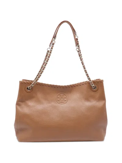 Pre-owned Tory Burch Leather Shoulder Bag In Brown
