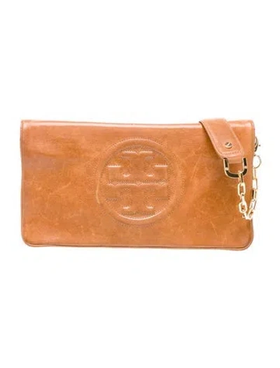 Pre-owned Tory Burch Leather Shoulder Bag In Brown