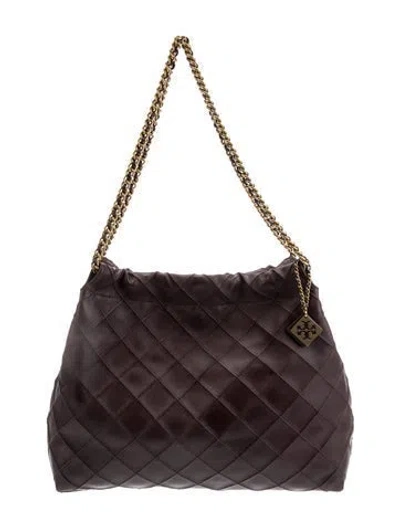 Pre-owned Tory Burch Leather Shoulder Bag In Brown