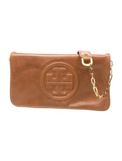 Pre-owned Tory Burch Leather Shoulder Bag In Brown