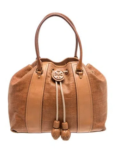 Pre-owned Tory Burch Leather Shoulder Bag In Brown