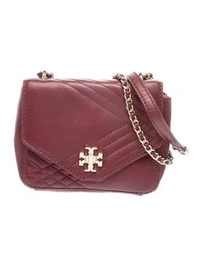 Pre-owned Tory Burch Leather Shoulder Bag In Burgundy