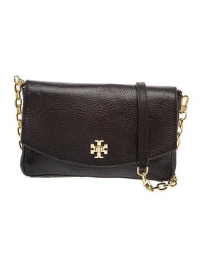 Pre-owned Tory Burch Leather Shoulder Bag In Gray