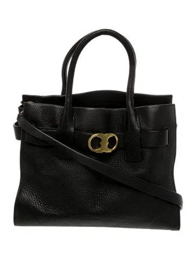 Pre-owned Tory Burch Leather Shoulder Bag In Green