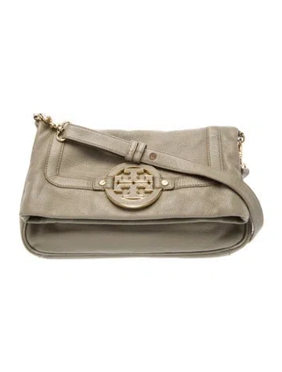 Pre-owned Tory Burch Leather Shoulder Bag In Green