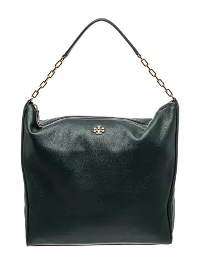 Pre-owned Tory Burch Leather Shoulder Bag In Green