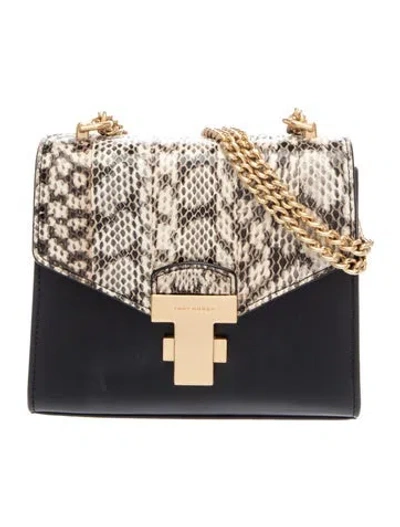 Pre-owned Tory Burch Leather Shoulder Bag In Neutral