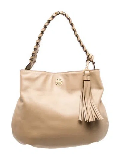 Pre-owned Tory Burch Leather Shoulder Bag In Neutral