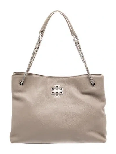 Pre-owned Tory Burch Leather Shoulder Bag In Neutral