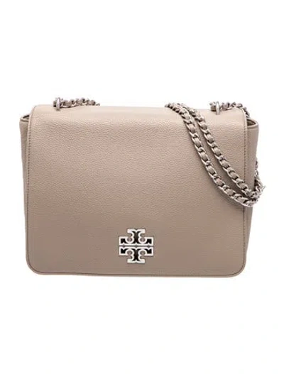 Pre-owned Tory Burch Leather Shoulder Bag In Neutral