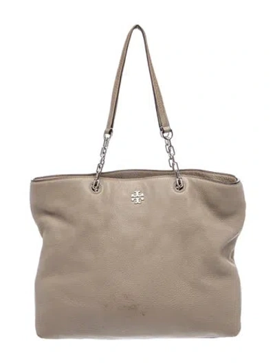 Pre-owned Tory Burch Leather Shoulder Bag In Neutral