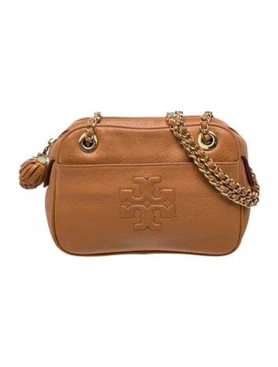 Pre-owned Tory Burch Leather Shoulder Bag In Neutrals