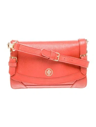 Pre-owned Tory Burch Leather Shoulder Bag In Orange
